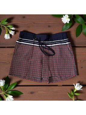 THE LIMITED Red Blue Casual Drawstring Shorts Size XS